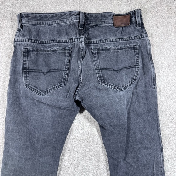 Diesel Thavar Jeans Mens Size 34x28 Gray Denim Slim Skinny Distressed Faded Y2K - Picture 6 of 10